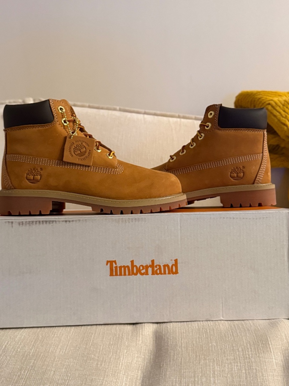2m youth’s Timberland Premium waterproof boots